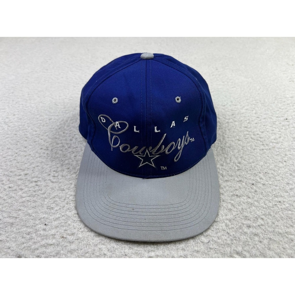 Vintage Dallas Cowboys Hat Cap Snap Back One Size Blue NFL Football Drew Pearson